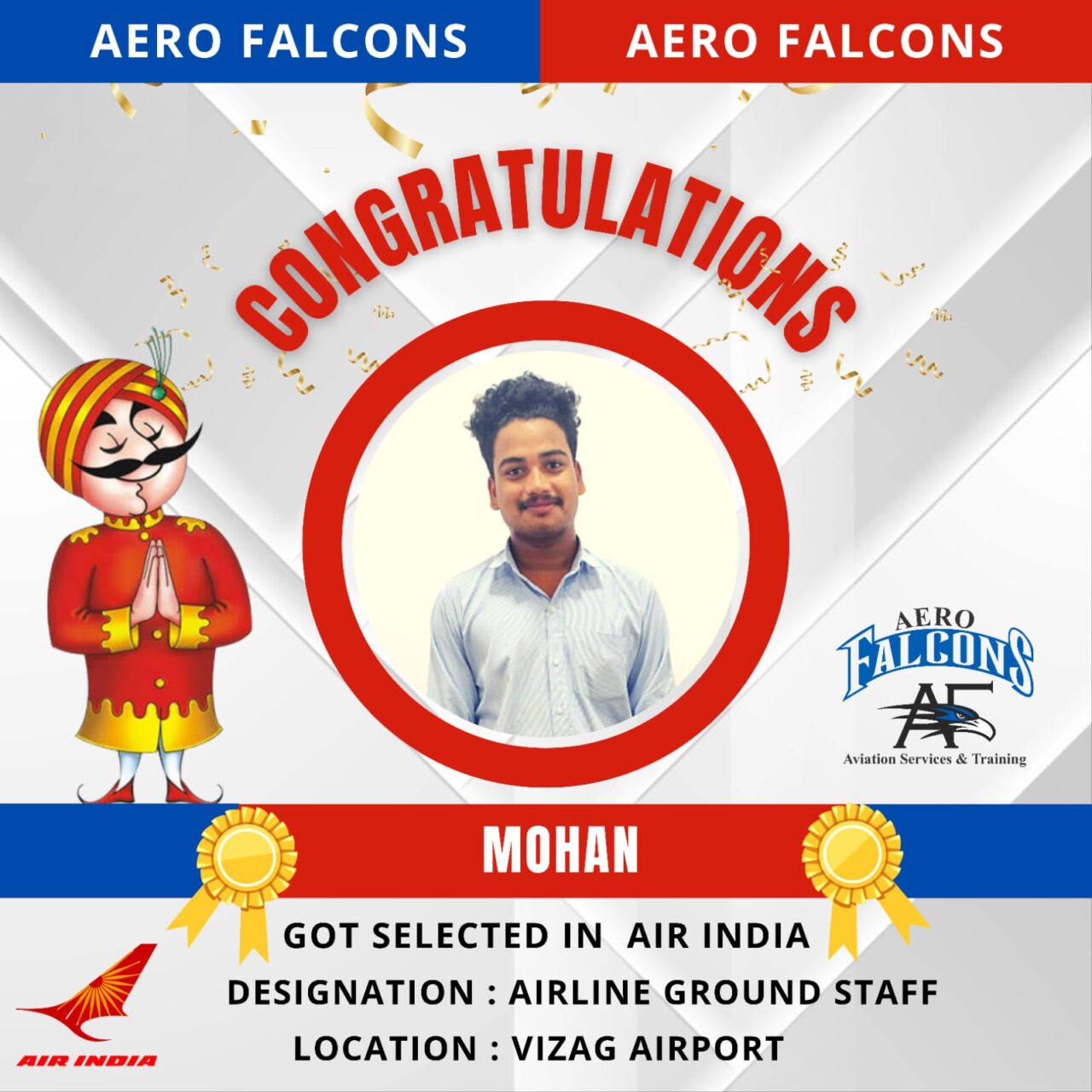 placements for Aerofalcons aviation training academy